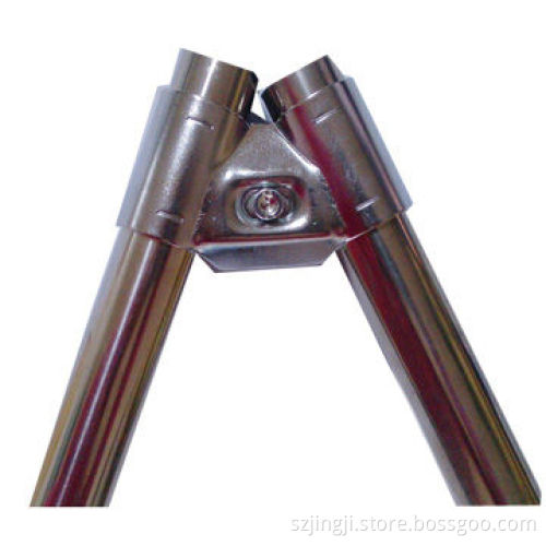 Angled Cross Structure Chrome Plated Metal Pipe Rack Joints, Flexible and Easy to Operate